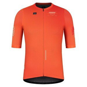 GOBIK Cyklistický dres s krátkým rukávem - STARK - oranžová 4XL
