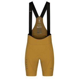 GOBIK Cyklistické kalhoty krátké s laclem - MATT K10 - žlutá