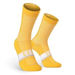 GOBIK Cyklistické ponožky klasické - LIGHTWEIGHT - žlutá L-XL