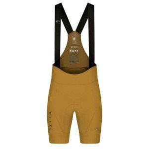 GOBIK Cyklistické kalhoty krátké s laclem - MATT K10 - žlutá XL