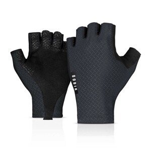 GOBIK Cyklistické rukavice krátkoprsté - BLACK MAMBA - šedá/černá