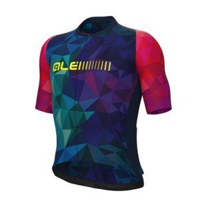ALÉ Cyklistický dres s krátkým rukávem - VALLEY PR-E - modrá XL