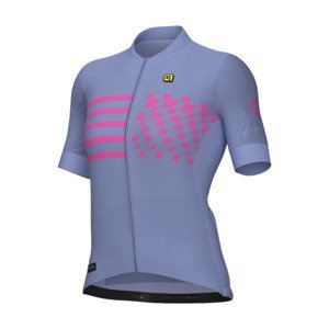 ALÉ Cyklistický dres s krátkým rukávem - PLAY PR-E - fialová M