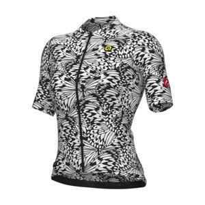 ALÉ Cyklistický dres s krátkým rukávem - PAPILLON PR-E - bílá