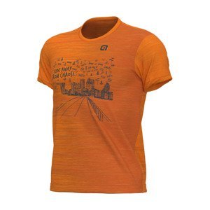 ALÉ Cyklistický dres s krátkým rukávem - OFF ROAD - GRAVEL AWAY - oranžová