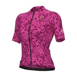 ALÉ Cyklistický dres s krátkým rukávem - PAPILLON PR-E - růžová