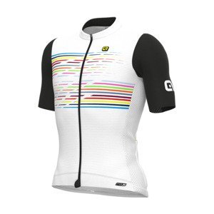 ALÉ Cyklistický dres s krátkým rukávem - PR-S LOGO - bílá L