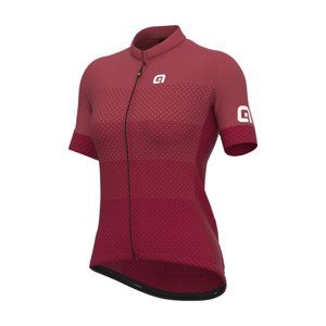 ALÉ Cyklistický dres s krátkým rukávem - SOLID LEVEL LADY - bordó XL