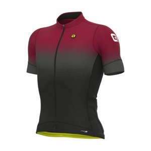 ALÉ Cyklistický dres s krátkým rukávem - PR-S GRADIENT - červená/šedá M