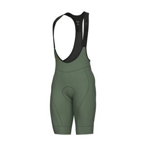 ALÉ Cyklistické kalhoty krátké s laclem - MAGIC COLOUR PR-E - zelená XL
