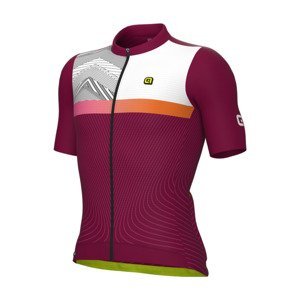 ALÉ Cyklistický dres s krátkým rukávem - ZIG ZAG PR-S - fialová XL