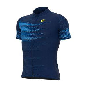 ALÉ Cyklistický dres s krátkým rukávem - SOLID TURBO - modrá L