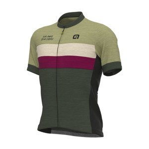 ALÉ Cyklistický dres s krátkým rukávem - OFF ROAD - GRAVEL CHAOS - zelená XL