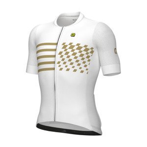 ALÉ Cyklistický dres s krátkým rukávem - PLAY PR-E - bílá XL