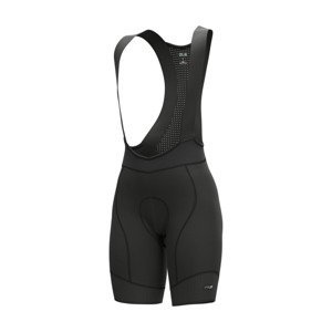 ALÉ Cyklistické kalhoty krátké s laclem - PRS MASTER 2.0 LADY - černá/šedá M