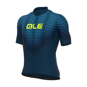 ALÉ Cyklistický dres s krátkým rukávem - SOLID THORN - modrá L