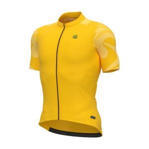 ALÉ Cyklistický dres s krátkým rukávem - R-EV1  ARTIKA - žlutá XL