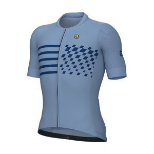 ALÉ Cyklistický dres s krátkým rukávem - PLAY PR-E - modrá L