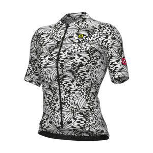 ALÉ Cyklistický dres s krátkým rukávem - PAPILLON PR-E - bílá XS