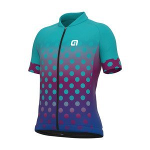 ALÉ Cyklistický dres s krátkým rukávem - BUBBLE - zelená