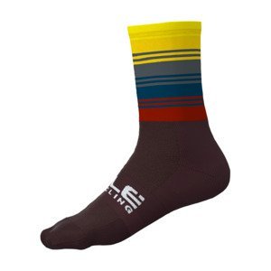 ALÉ Cyklistické ponožky klasické - MUD - žlutá 40-43