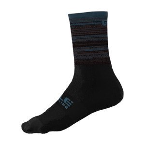 ALÉ Cyklistické ponožky klasické - SCANNER - černá/modrá 40-43