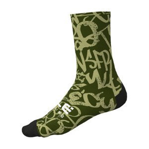 ALÉ Cyklistické ponožky klasické - RIDE - zelená