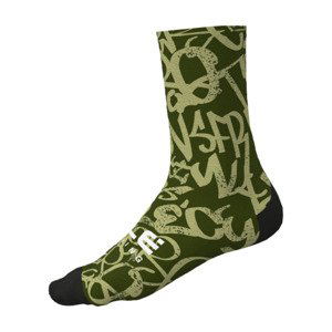 ALÉ Cyklistické ponožky klasické - RIDE - zelená 36-41