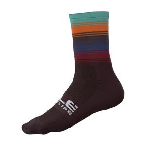 ALÉ Cyklistické ponožky klasické - MUD - bordó 40-43