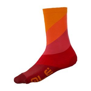 ALÉ Cyklistické ponožky klasické - DIAGONAL DIGITOPRESS - červená 36-39