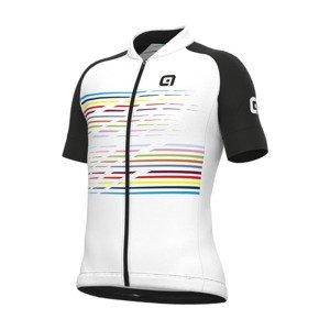 ALÉ Cyklistický dres s krátkým rukávem - LOGO - bílá 14Y