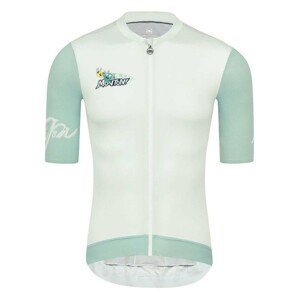 MONTON Cyklistický dres s krátkým rukávem - FUNNYBUGS - světle modrá/bílá L