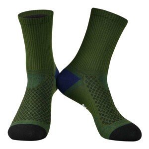 MONTON Cyklistické ponožky klasické - TRAVELER EVO - zelená UNI