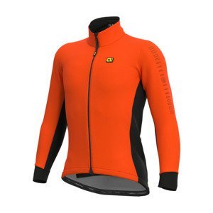 ALÉ Cyklistická zateplená bunda - SOLID FONDO WINTER - oranžová