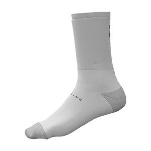 ALÉ Cyklistické ponožky klasické - ACCESSORI BIOCERAMIC - bílá/černá