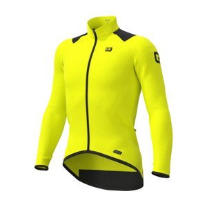 ALÉ Cyklistický dres s dlouhým rukávem zimní - R-EV1 THERMAL - žlutá XL