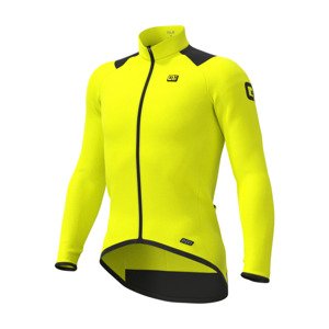 ALÉ Cyklistický dres s dlouhým rukávem zimní - R-EV1 THERMAL - žlutá XL