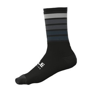 ALÉ Cyklistické ponožky klasické - ACCESSORI SOMBRA WOOL THERMO - černá/šedá 40-43