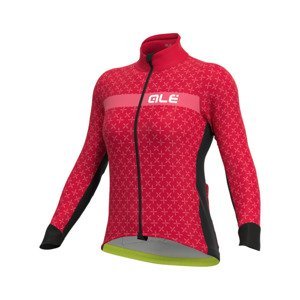 ALÉ Cyklistická zateplená bunda - PR-R GREEN HELIOS - červená L