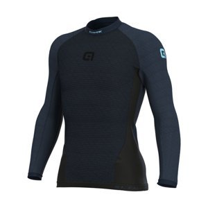ALÉ Cyklistické triko s dlouhým rukávem - KLIMA - černá/modrá L-XL
