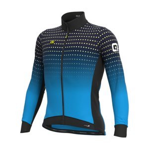 ALÉ Cyklistický dres s dlouhým rukávem zimní - PRS BULLET DWR - černá/modrá XL