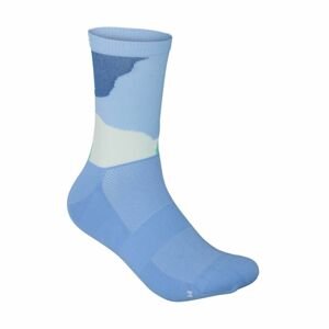 POC Cyklistické ponožky klasické - ESSENTIAL PRINT - světle modrá S