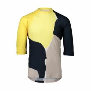 POC Cyklistický dres s krátkým rukávem - MTB PURE 3/4 - žlutá/černá/šedá