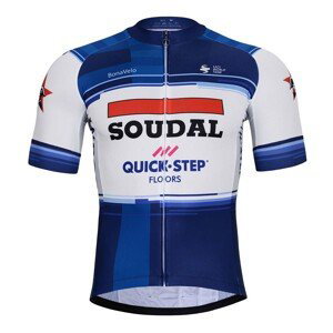 BONAVELO Cyklistický dres s krátkým rukávem - SOUDAL QUICK-STEP 23 - modrá/bílá