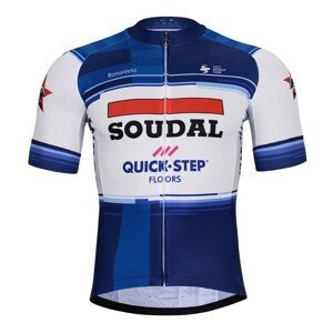 BONAVELO Cyklistický dres s krátkým rukávem - SOUDAL QUICK-STEP 23 - bílá/modrá 4XL