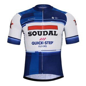 BONAVELO Cyklistický dres s krátkým rukávem - SOUDAL QUICK-STEP 23 - modrá/bílá XS