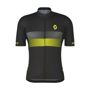 SCOTT Cyklistický dres s krátkým rukávem - RC TEAM 10 SS - žlutá/černá 2XL