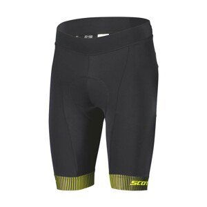 SCOTT Cyklistické kalhoty krátké bez laclu - RC TEAM ++ - černá/žlutá M