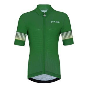 HOLOKOLO Cyklistický dres s krátkým rukávem - FLOW JUNIOR - zelená/vícebarevná S-135cm