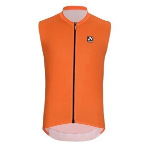 HOLOKOLO Cyklistický dres bez rukávů - AIRFLOW - oranžová 4XL